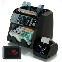 Jubula MV-550 Geldzählmaschine + Thermodrucker MPR-1 | Gemischte Banknoten | 2CIS | EZB-getestet | Mehrwährung | Touchscreen