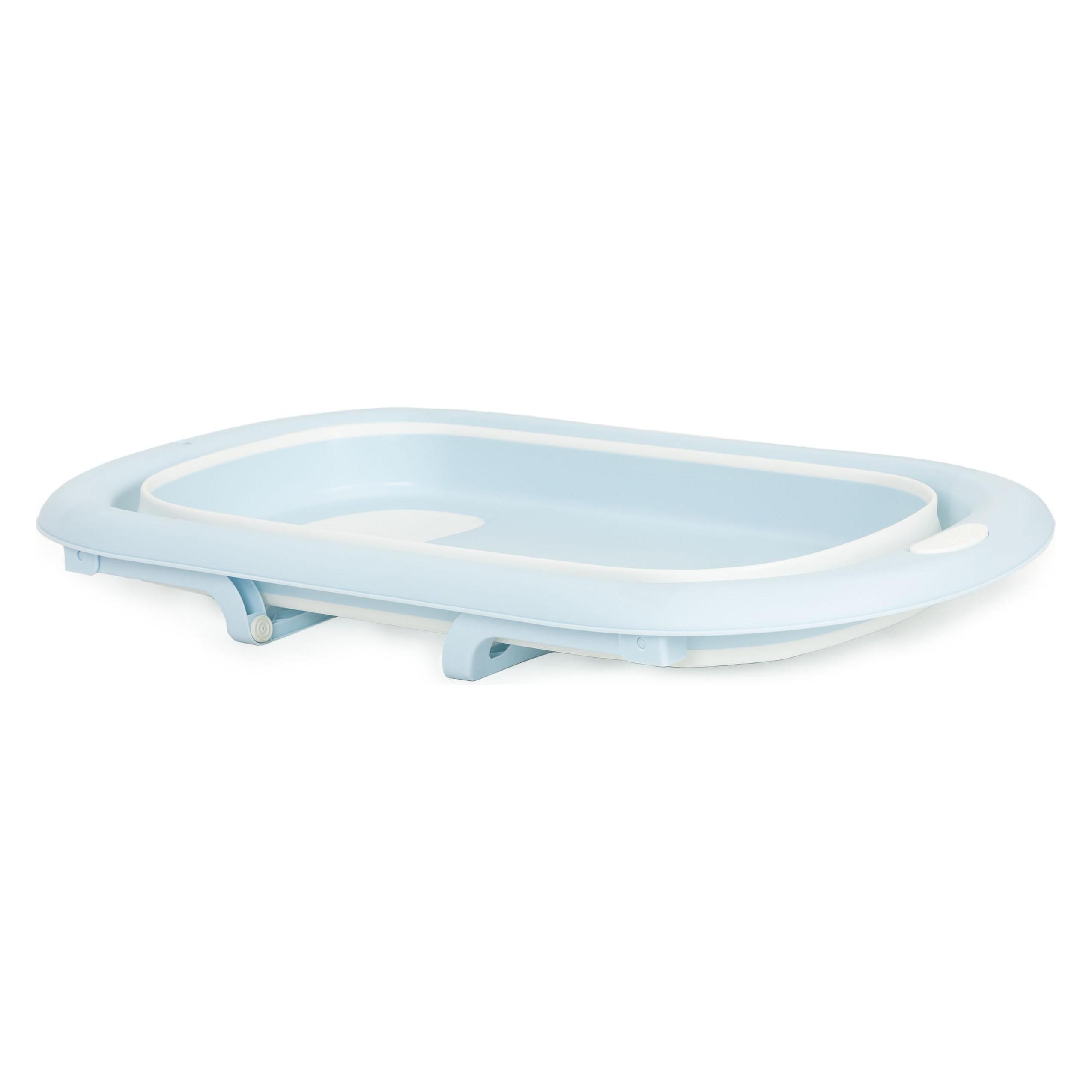 EcoToys Faltbare Baby-Badewanne für Reisen mit Abfluss, Grau (HA-B37 GRAY)