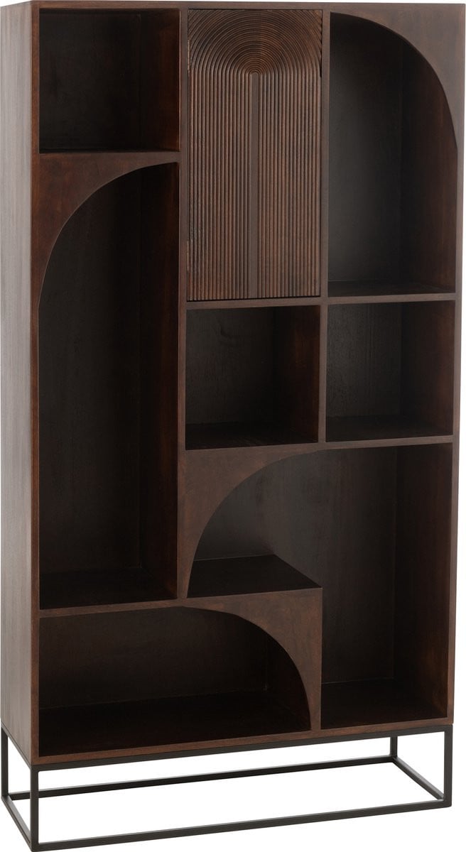 J-Line Mode rek in bruin mango hout en mdf