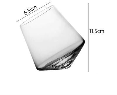 Uplifted Finds Luxury Rotating Wine Glass Tumbler High End 530ml Transparent Spirits & Whiskey Cup 530ml