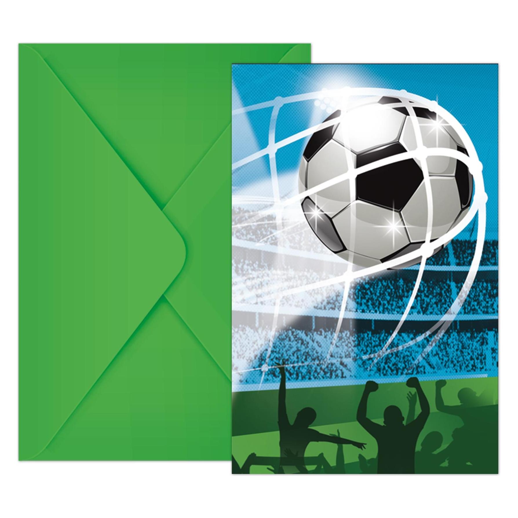 Globos Europe Einladungen und Umschläge FSC Fussballfans, 6 Stück (6 Stk.) (488306)