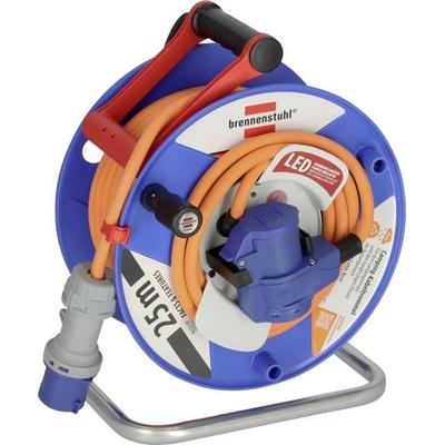 Brennenstuhl 1182470200 Camping-Kabeltrommel 25m Orange CEE-Stecker 16A 3polig