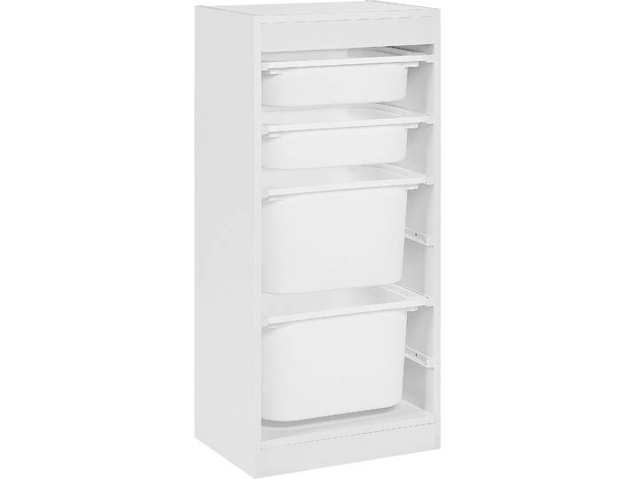 BELIANI Regal mit 4 Boxen Weiß Spanplatte Kunststoff Kinderzimmer