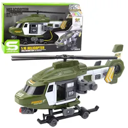Militärhubschrauber Haken Trage Lichter Geräusche Khaki 1:16