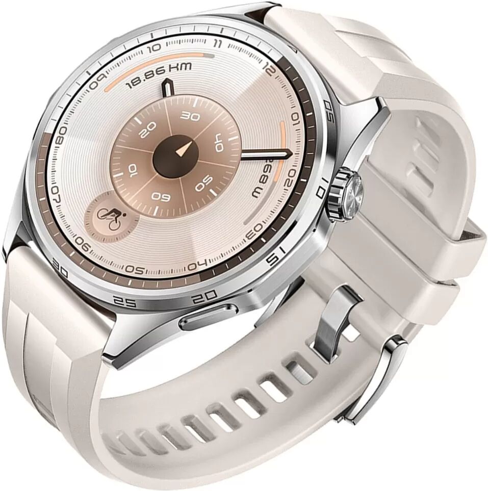 INF Geometrisches Silikon-Uhrenarmband kompatibel mit Huawei GT6 (Silberschnalle) - 22mm Sternenlicht