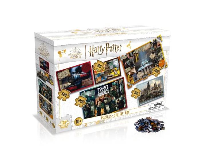Winning Moves, WM03015-ML1-4, Harry Potter puzzelset, 5-in-1
