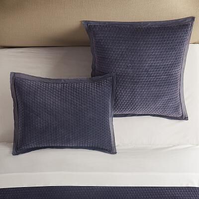 Nadine Velvet Quilted Sham - Sage King - Ballard Designs