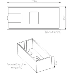 Neuesbad Wannenträger für Laufen Palladium 180x80 SW80413