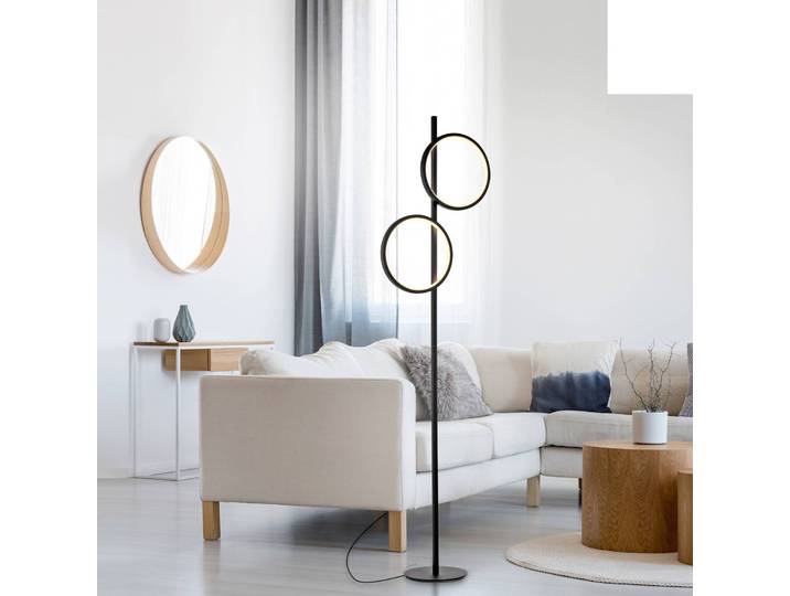 JUST LIGHT. GmbH Stehlampe Mini-Ritus, schwarz, für Wohn- / Esszimmer, Metall, Modern