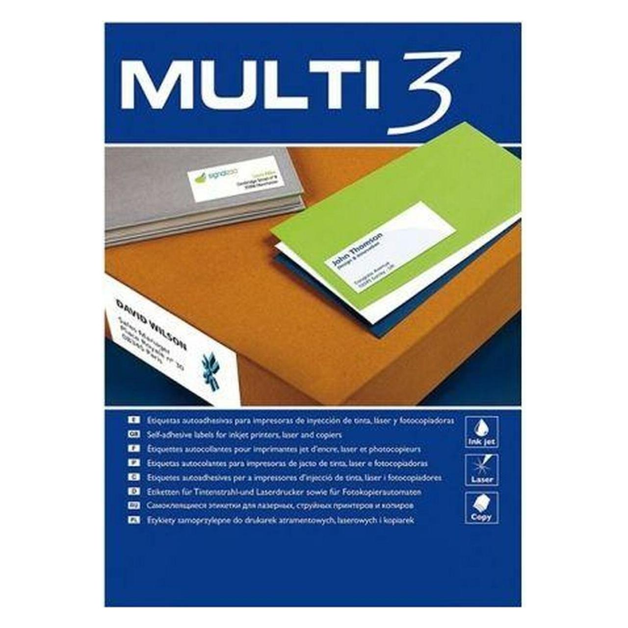 Multi Universalschilder, 52,5x29,7mm, rechteckig, weiss 100 Blatt. (36739803)