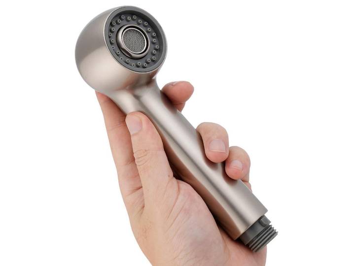 Küchenarmatur Ersatzkopf mit 2 Strahlarten, Gebürstetes Nickel, G1/2 Anschluss