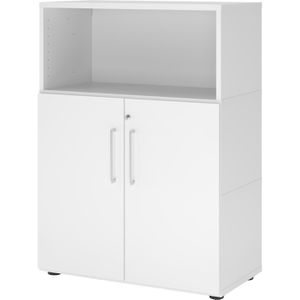 Hammerbacher Kombischrank FW38T2KG, weiß, abschließbar, mit 2 Drehtüren, (B/H) 80 x 110 cm