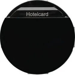 Hager WLN8010BG Relais-Schalter mit Zentralstück für Hotelcard 1930/R.classic schwarz, glänzend
