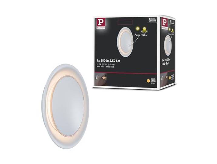 Paulmann 92926 Kit encastrés mural Neordic 1x2\,5W\, 2700K\, 230V\, Blanc dépoli/Plastique