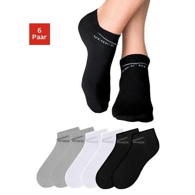 Venice Beach "Damen Kinder Sportsocken, Laufsocken, Kurzsocken" Packung, 6 Stk. tlg. perfekte Passform durch LYCRA-Anteil