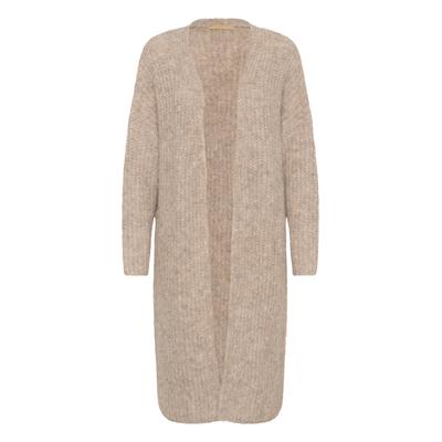 Strickjacke CULTURE "Culture DK Strickjacke CUkaia", Damen, Gr. SM, beige (nomad melange), Strickjacken Strickjacke