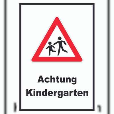HB-Druck Achtung Kindergarten Schild A5 (148x210mm)