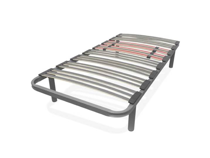 DUÉRMETE ONLINE - Verstärkter Lattenrost mit Lendenreglern 90 x 190 cm mit 4 Füßen von 25 cm im Lieferumfang enthalten