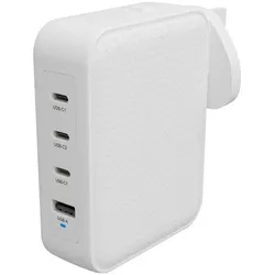 Targus 145W GAN CHARGER - WHITE (145 W, 4 Ports), USB Ladegerät, Weiss