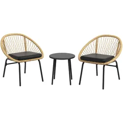 GARTENMÖBEL-SET für Balkon, Terrasse, Polyester, Gelb