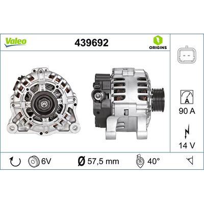 VALEO Generator NEW ORIGINAL PART 439692 für Peugeot Citroën (DF-PSA) Fiat LANCIA