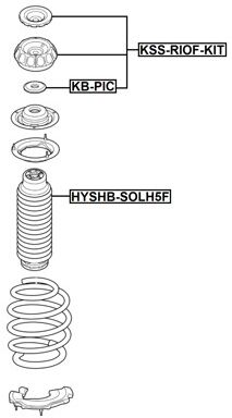 Febest Reparatursatz, Federbeinstützlager Kss-Riof-Kit Vorderachse Für Hyundai