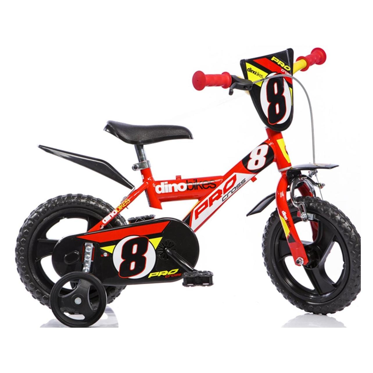 Kubi Sport Kubisport Rowerek Dziecięcy 12 Cali Czerwony Kółka Boczne Wolnobieg Dino Bikes (12") (76177590)