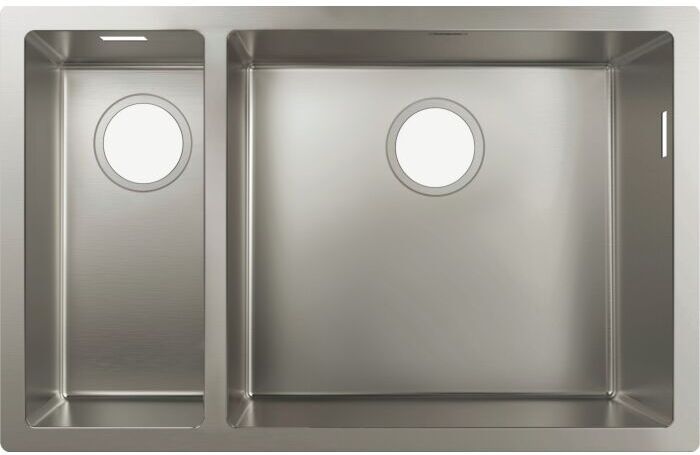 Hansgrohe S719-U655 Unterbauspüle 43429800 edelstahl, 180x450mm, 1 Haupt- und Zusatzbecken
