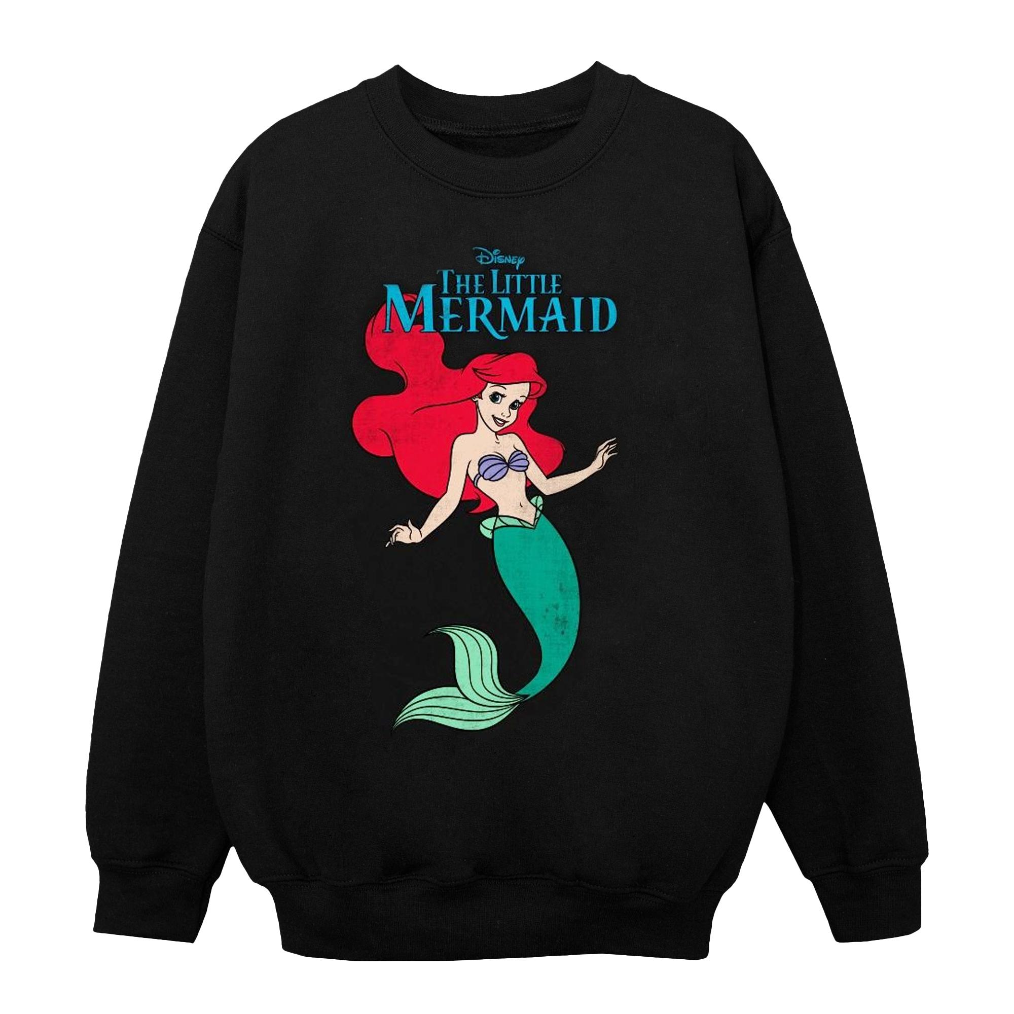 Disney Meisjes De Kleine Zeemeermin Lijn Ariël Sweatshirt (Zwart)