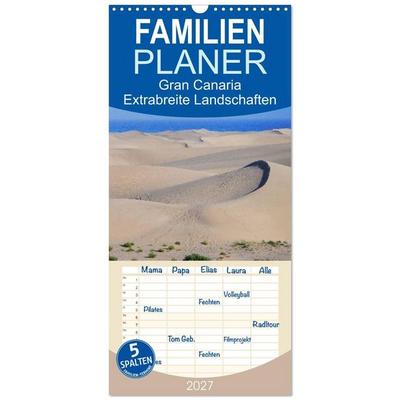 Familienplaner 2027 - Gran Canaria - Extrabreite Landschaften mit 5 Spalten (Wandkalender, 21 x 45 cm) CALVENDO