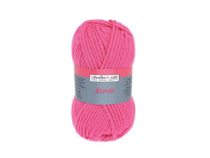 Schoeller Strickgarn Alpha Neonpink 50 g