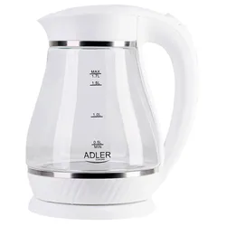Adler AD 1274 Wasserkocher Glas 1,7L weiß