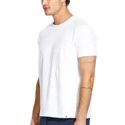 Panos Emporio Base Crew Tee Weiß Ökologische Baumwolle Medium Herren