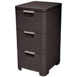 Curver Rack mit Schubladen 3x14L STYLE dunkelbraun