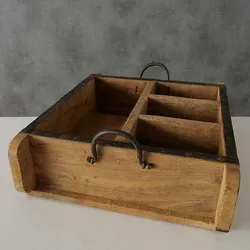 BOLTZE GRUPPE GmbH Box Rygge, H 9,00 cm, Recyceltes Holz, Einfarbig,