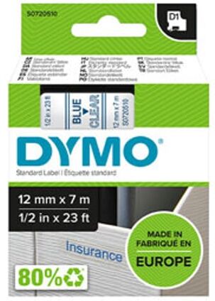 Dymo 45011 fita azul-transparente 12 mm(7n)