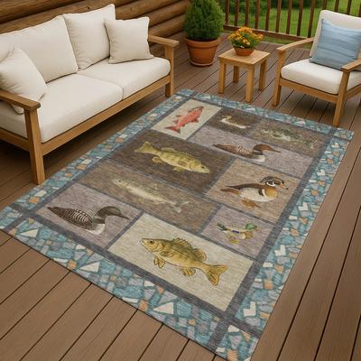 Addison Rugs Machine Washable Indoor/ Outdoor Cabin Lodge Chantille Rug