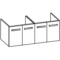Artiqua 413 Waschtischunterschrank für Preciosa 133200, 133220, 133230, 133240 Stahlgrau, 413-WU4T-K 413-WU4T-K47-7142-88