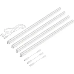 ledscom.de LED Unterbau-Leuchten Rigel, je 87,3cm, je 1118lm, weiß, 4er Set