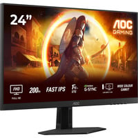 24G4HRE, Gaming-Monitor 60.5 cm (23.8 Zoll), schwarz/rot, FullHD, Fast-IPS, HDR10, HDMI, DP, 200Hz Panel