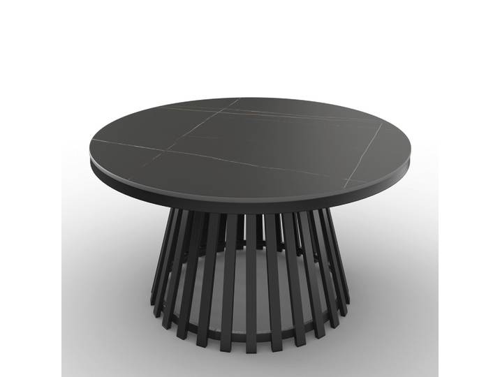 Couchtisch Pela Schwarz MDF rund