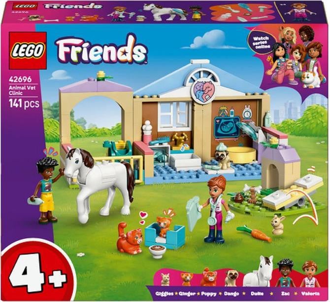 LEGO Friends Dierenkliniek 42696 bouwset met minipoppetjes en dieren