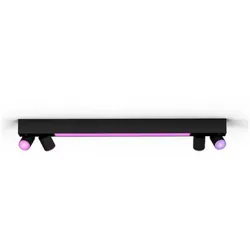 Philips Hue White & Color Ambiance Centris 4er Spot, dimmbar, 16 Mio. Farben, steuerbar via App, kompatibel mit Amazon Alexa, schwarz
