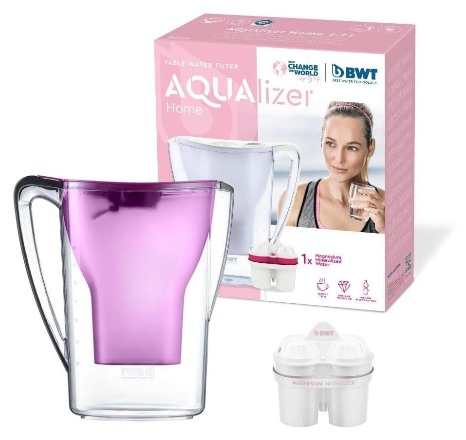 Dripio Waterfilterkan 2,7 liter met 1 magnesiumfilter, paars