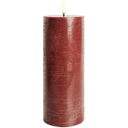 Uyuni LED Stumpenkerze 7,8x20cm Carmine Red