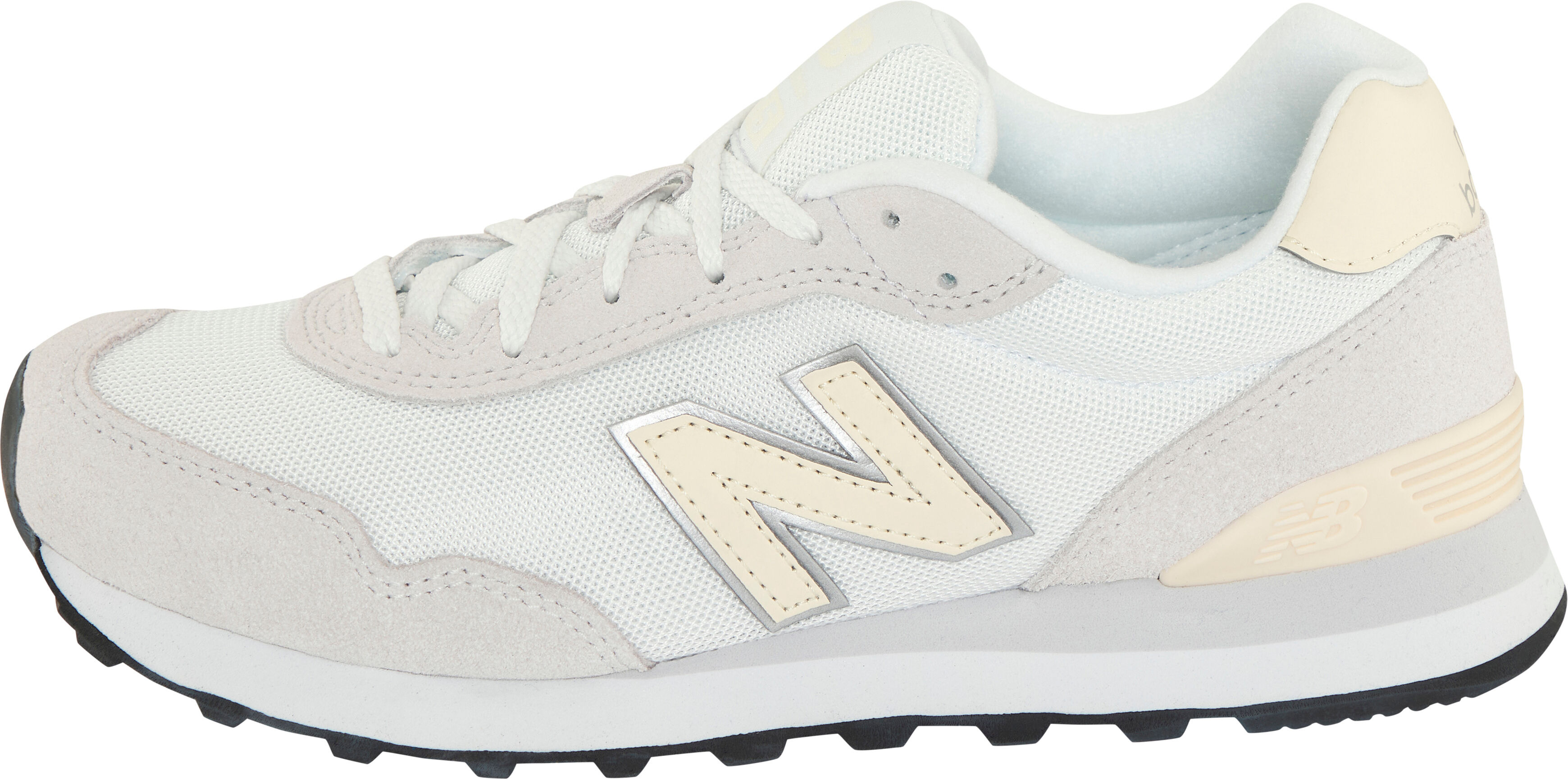 Sneaker NEW BALANCE "515", Damen, Gr. 39, weiss (nb 103 weiß, reflection, dawn glow), Leder, Textil, Schuhe Sneaker, Pour adultes, avec semelle en caoutchouc nb 103 weiß, reflection, dawn glow 39