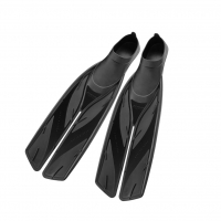 Atomic Aquatics Split Fin Vollfuß - Schwarz - Größe 40/41
