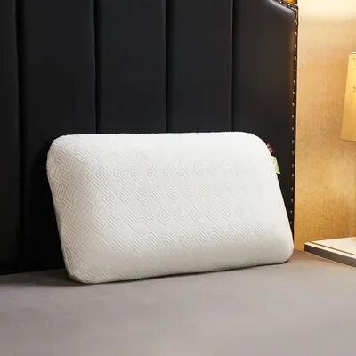 On Spot Shop Orthopedic Latex Pillow For Neck Pain Relief, Breathable Cervical Support Pillow For Comfortable Sleep white