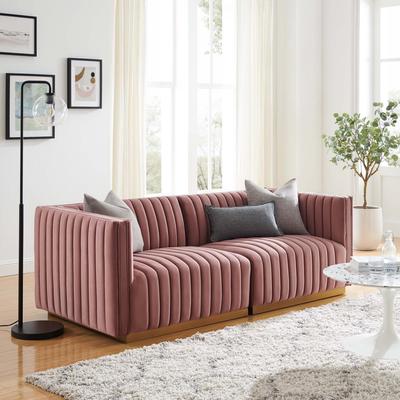 Modway Conjure Channel Tufted Performance Velvet Loveseat