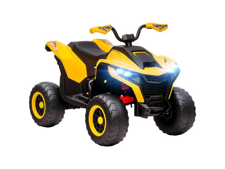 Aiyaplay Elektro Quad für Kinder 12V Elektro Kinderquad mit 2 Motor, 3-6km/h, Gelb, Kunststoff, 69x75x109 cm, unisex, Freizeit & Co, Gartenspielzeug, Kinder-Elektrofahrzeuge